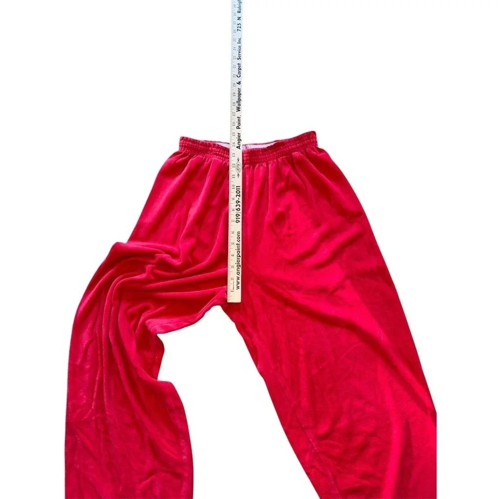 Willow Wear Pajama Set Womens M Red Solid V-Neck Long Sleeve 2-Piece cozycore